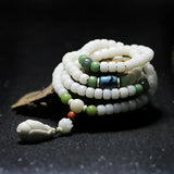 Jade Buddha 7x9mm 108 Prayer Beads Men Women