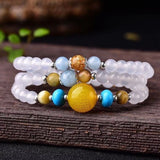 Crystal Bead Bracelet with Charm for Women