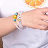 Crystal Bead Bracelet with Charm for Women