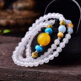 Crystal Bead Bracelet with Charm for Women