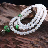 6mm Green Gourd Tibetan Crystal Bracelet for Women