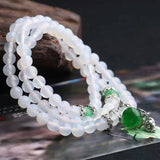 6mm Green Gourd Tibetan Crystal Bracelet for Women