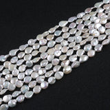 Natural Freshwater Pearl Coin Shape Loose Beads With Small Tail