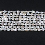 Natural Freshwater Pearl Coin Shape Loose Beads With Small Tail