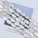 12-14mm Natural Rectangle Freshwater Pearl Strand