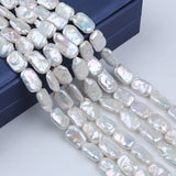 12-14mm Natural Rectangle Freshwater Pearl Strand
