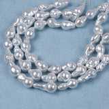 Natural Baroque Pearl Strand - Nucleated Plated Big
