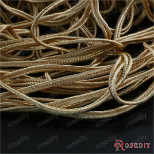 2mm Dark Golden Polyester Cords Buckle Rope 50 Meter