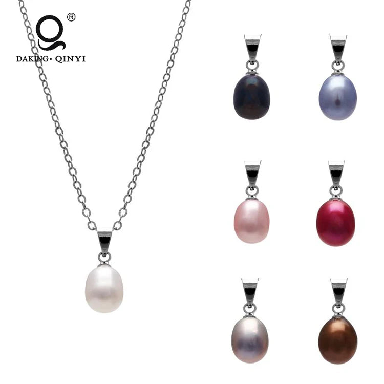 Freshwater Pearl Pendant Necklace Women Jewelry