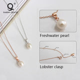 Freshwater Pearl Pendant Necklace Women Jewelry