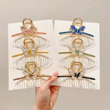 Women Large Tulips Flowers Hair Claw Rose Hairpin Clips