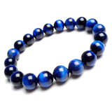Black Tiger's Eye Stretch Bead Bracelet 10mm 12mm 14mm