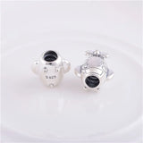 Sterling Silver 925 Airplane Charm Bead for Bracelet Making