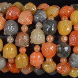 Xinjiang Owl Stone Bracelet Hand Carved Lucky Women Men Stone Jewelry