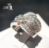 YaYI CZ Silver Engagement Wedding Party Rings
