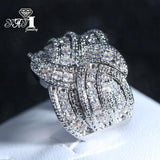 YaYI CZ Silver Engagement Wedding Party Rings