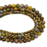 Yellow Pietersite Round Gem Stone Beads 6-14MM