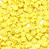 100pcs 4x7mm Yellow Smiley Acrylic Beads Jewelry Making DIY Accessories