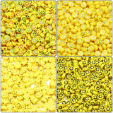 100pcs 4x7mm Yellow Smiley Acrylic Beads Jewelry Making DIY Accessories