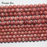 A+ Thulite Pink Round Stone Beads for DIY Bracelet