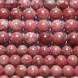 A+ Thulite Pink Round Stone Beads for DIY Bracelet