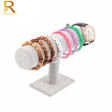 Black Velvet Bracelet Chain Watch T-Bar Rack Jewelry Holder
