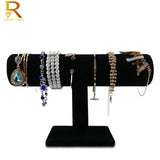 Black Velvet Bracelet Chain Watch T-Bar Rack Jewelry Holder