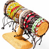 Set of 10 Modern Retro Jamaican National Contrast Woven Bracelet