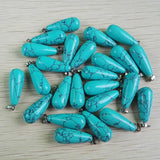 Calaita Stone Pendant Water Drop Charm Jewelry 50Pcs