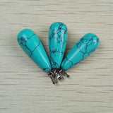 Calaita Stone Pendant Water Drop Charm Jewelry 50Pcs