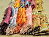 Chinese Wind Silk Brocade Travel Roll Bag Embroidery Jewelry Bag