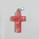 Cross Stone Pendants Mixed Charms Necklace for Jewelry Making 12pcs