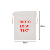 Christmas Sublimation Linen Drawstring Bag Santa Bag