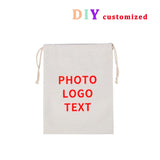 Christmas Sublimation Linen Drawstring Bag Santa Bag