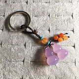 Natural Agate DIY Gourd Key Ring Charm Jewellery Accessories