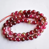 Natural Watermelon Crystal Stone Beads For Jewelry Making DIY