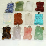 Natural Stone Owl Pendant Charms for Necklace - Mixed Good