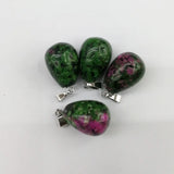 Epidote Water Drop Natural Stone Pendants 50pcs Necklace Jewelry DIY