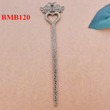10pcs antique bronze charms, 25 styles, bookmark/hair sticker/hairpin shape
