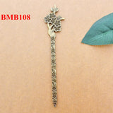 10pcs antique bronze charms, 25 styles, bookmark/hair sticker/hairpin shape