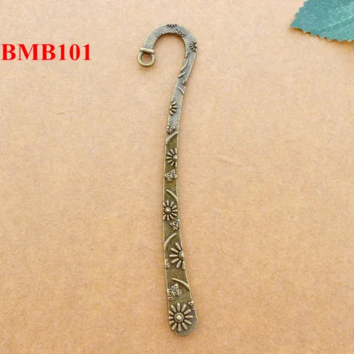 10pcs antique bronze charms, 25 styles, bookmark/hair sticker/hairpin shape