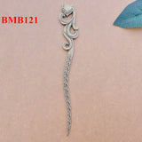 10pcs antique bronze charms, 25 styles, bookmark/hair sticker/hairpin shape