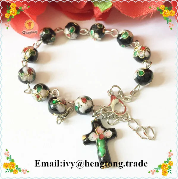 5 pcs/pack Cloisonne Bead Rosary Bracelet, 8mm Beads, Special Offer