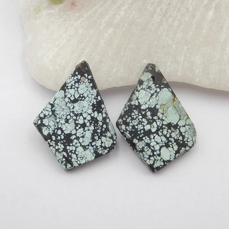 Nugget Turquoise Earring Bead, Birthday Gift for Women