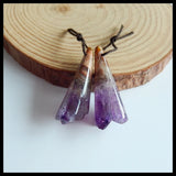 Drusy Amethyst Women Earrings Beads 33x12x10mm