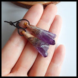 Drusy Amethyst Women Earrings Beads 33x12x10mm