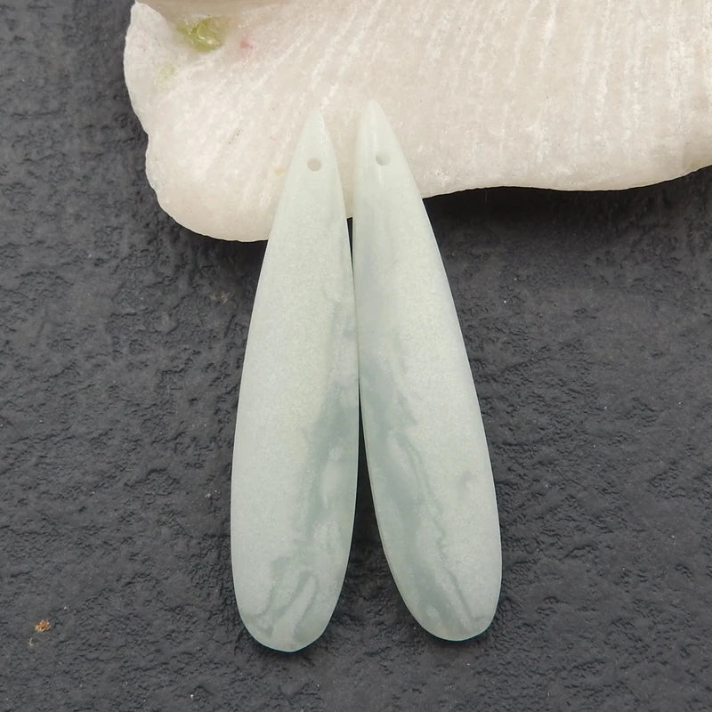 Natural Amazonite Earring Beads 48x11x5mm