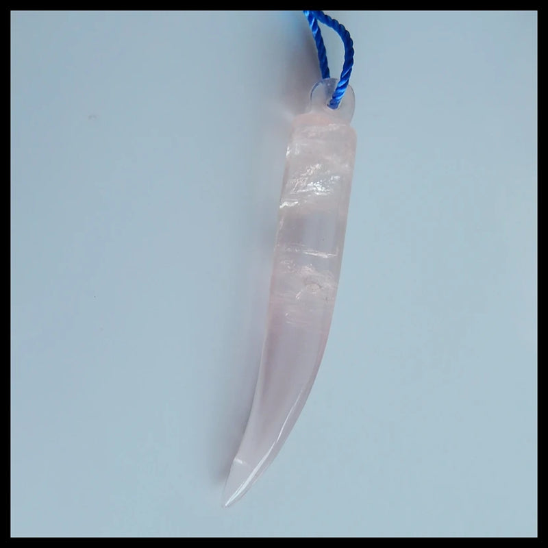 Natural Rose Quartz Woman Pendant Bead 46x8mm