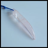 Natural Rose Quartz Woman Pendant Bead 46x8mm