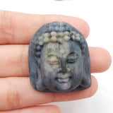 Carved Buddha Pendant Bead, Gemstone Statue Dyeing, 34x29x15mm